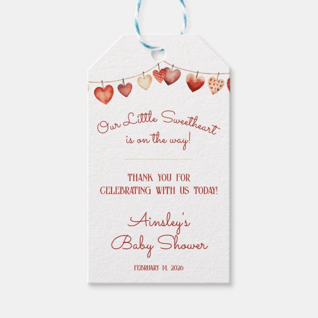 Vår lilla älskling Shower-favorit Presentetikett (Framsidan)