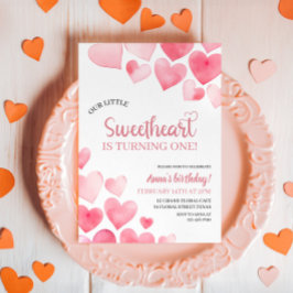 Vår lilla älskling Turning en födelsedag Inbjudningar