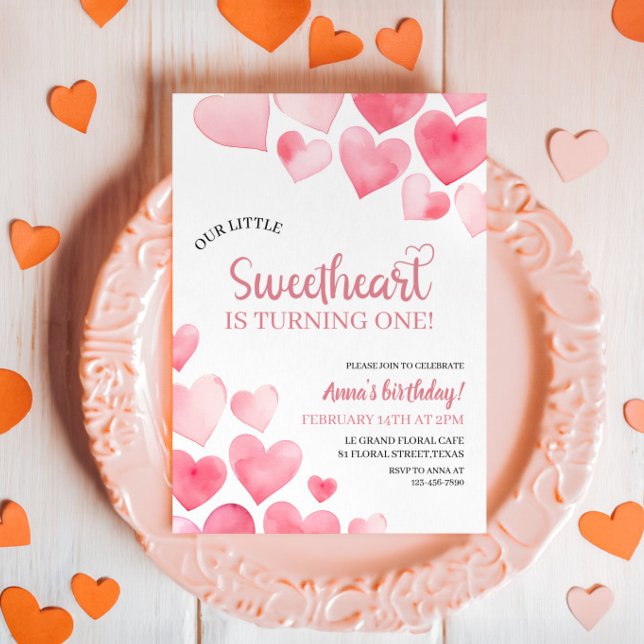 Vår lilla älskling Turning en födelsedag Inbjudningar (Skapare uppladdad)