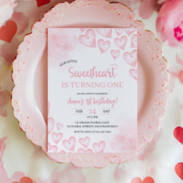 Vår lilla älskling Turning en födelsedag Inbjudningar