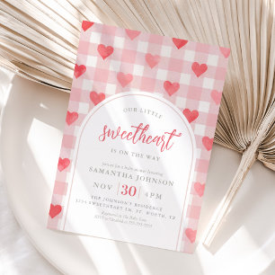 Vår lilla älskling Valentine Baby Shower Inbjudningar