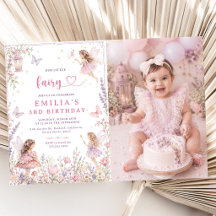 Vår lilla älva 3-års födelsedagsfoto
