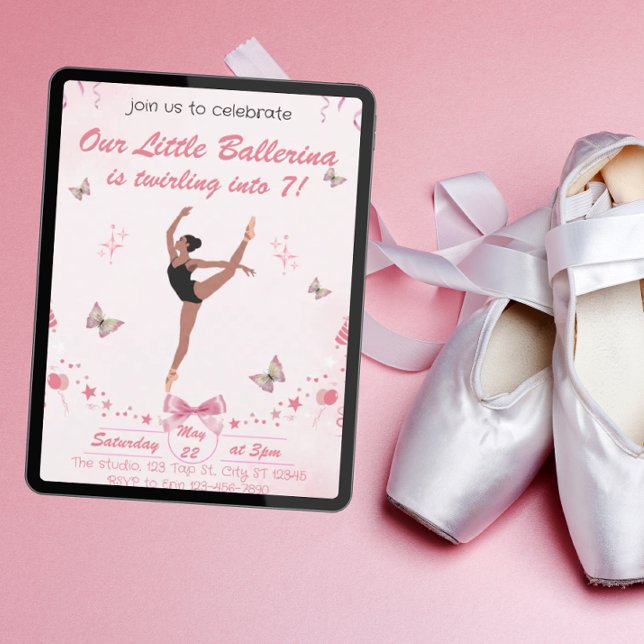 Vår lilla Ballerina Birthday-inbjudan Inbjudningar (Skapare uppladdad)