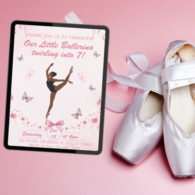 Vår lilla Ballerina Birthday-inbjudan Inbjudningar (Skapare uppladdad)