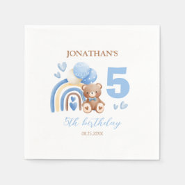 Vår lilla björnbjörnbjörn, regnbåge, födelsedag pappersservett