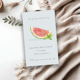 Vår lilla blå Melon Diaper Raffle Baby Shower Tilläggskort