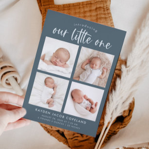 Vår lilla, blå multifoto-fågel meddelande