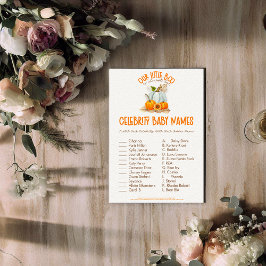 Vår lilla Bo Baby Shower Kändisbarn lek Tilläggskort