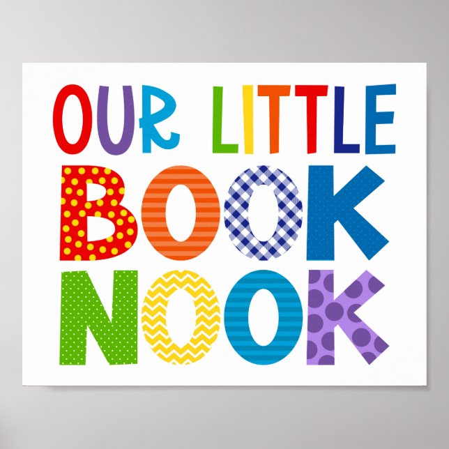 Vår lilla Bok Nook-läshörn Poster (Framsidan)