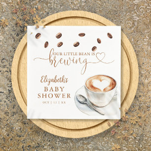 Vår lilla böna brygger kaffe Baby Shower Pappersservett