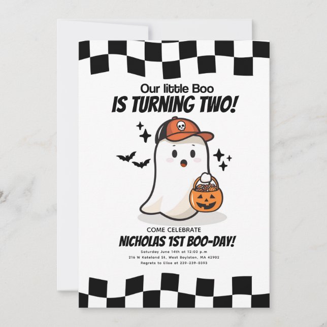 Vår lilla boo blir 2-dagars inbjudan (Framsida)