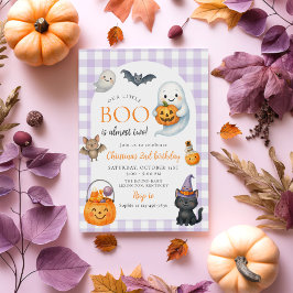 Vår lilla BOO Cute Ghost Halloween 2:a födelsedage Inbjudningar