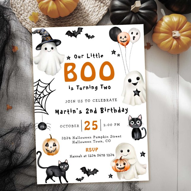 Vår lilla BOO Cute Halloween-sällskap... Inbjudningar (Skapare uppladdad)