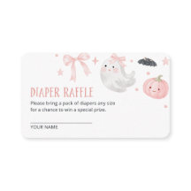 Vår lilla Boo-flicka Baby Shower Blöja Lotteri