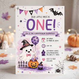Vår lilla Boo fyller ett Halloween-födelsedagsfest Inbjudningar
