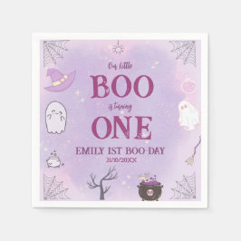 Vår lilla Boo Halloween 1-födelsedag Pappersservett