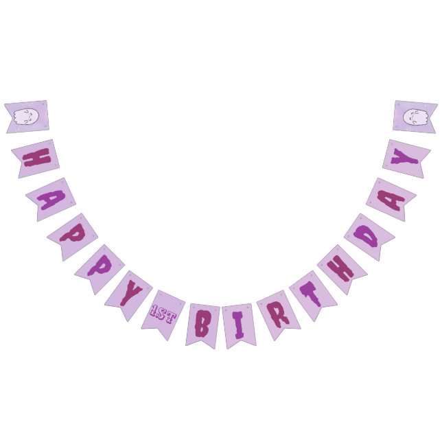 Vår lilla Boo Halloween 1-födelsedag Vimplar (Alla)