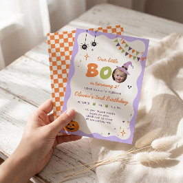 Vår lilla Boo Halloween födelsedagsinbjudan Inbjudningar