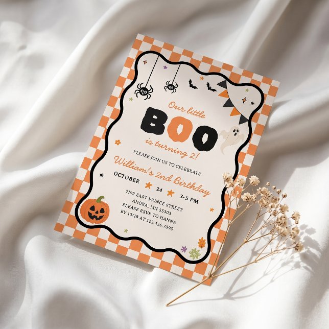 Vår lilla Boo Halloween födelsedagsinbjudan Inbjudningar (Skapare uppladdad)