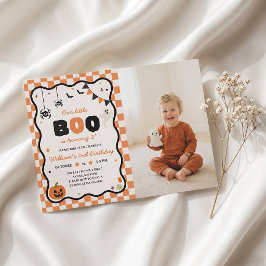 Vår lilla Boo Halloween födelsedagsinbjudan Inbjudningar