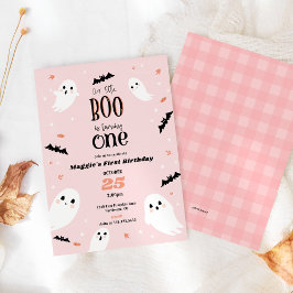 Vår lilla Boo Halloween-inbjudan första födelsedag Inbjudningar