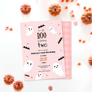 Vår lilla Boo Halloween-inbjudan på andra födelsed Inbjudningar