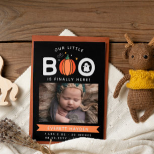 Vår lilla boo här, Halloween Baby Meddelande