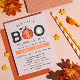 Vår lilla Boo Rosa Halloween-Födelsedagsfest Inbjudningar