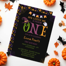 Vår lilla Boo Turning One, Halloween 1:a födelseda Inbjudningar