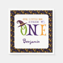 Vår lilla Boo Turning One, Halloween 1:a födelseda Pappersservett
