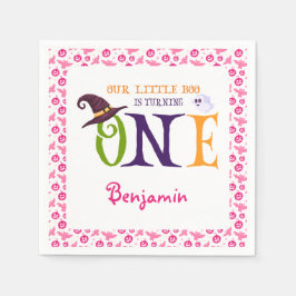 Vår lilla Boo Turning One, Halloween 1:a födelseda Pappersservett