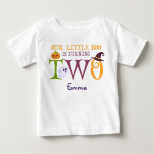 Vår lilla Boo Turning Two, Halloween 2:a födelse T Shirt