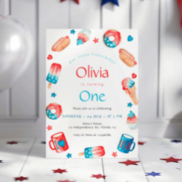 Vår lilla brandkår 1:a födelsedag Party Inbjudningar