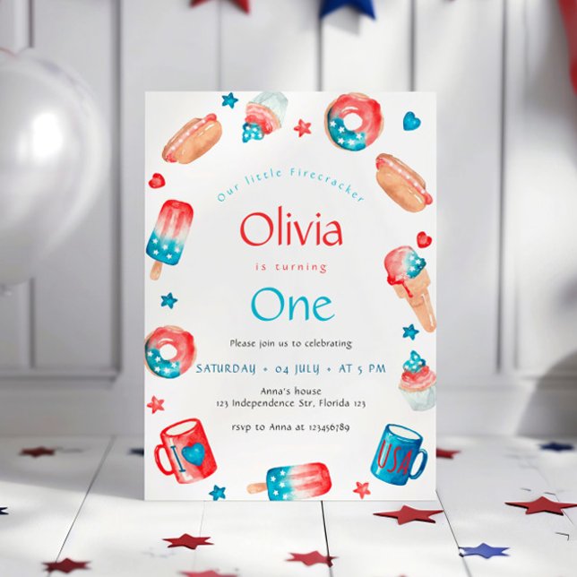 Vår lilla brandkår 1:a födelsedag Party Inbjudningar (Skapare uppladdad)