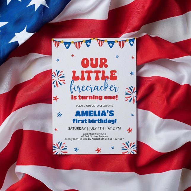 Vår lilla brandkår 1:a födelsedag Party Inbjudningar (Skapare uppladdad)