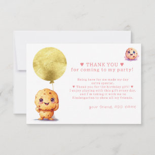 Vår lilla cookie förvandlar ett foto första födels tack kort