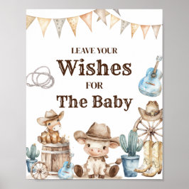 Vår lilla Cowboy Vilda western Önskemål för Baby Poster