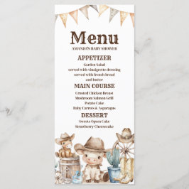 Vår lilla cowboybabystövel Cactus Desert Menu Meny