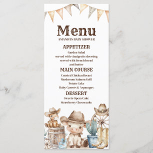 Vår lilla cowboybabystövel Cactus Desert Menu Meny