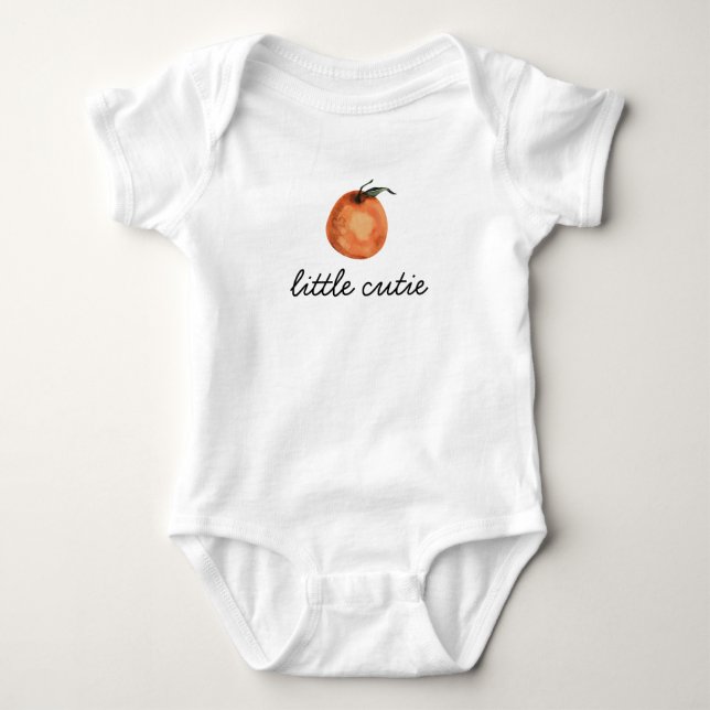 Vår lilla Cutie Citrus Clementine Baby Bib T Shirt (Framsida)