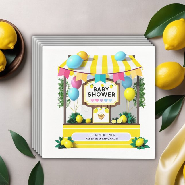 Vår lilla Cutie Lemonade stativ, babyskor Pappersservett (Skapare uppladdad)