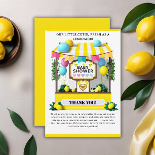 Vår lilla Cutie Lemonade stativ, babyskor Tack Kort