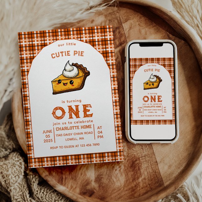 Vår lilla Cutie Pi-dag, första födelsedag Inbjudningar (Skapare uppladdad)