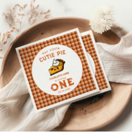 Vår lilla Cutie Pi-dag, första födelsedag Pappersservett