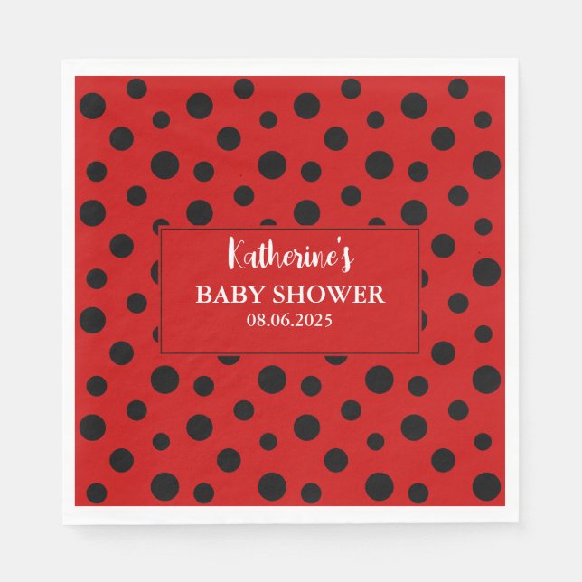 Vår lilla dam är på väg till hennes flickdusch. pappersservett (Framsidan)