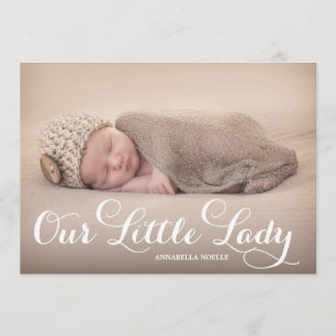 Vår lilla Dam   Födelsemeddelande Meddelande
