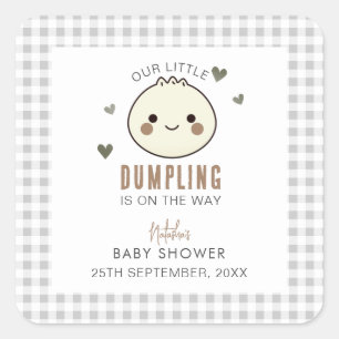 Vår lilla dubbning, Neutral Baby Shower Fyrkantigt Klistermärke