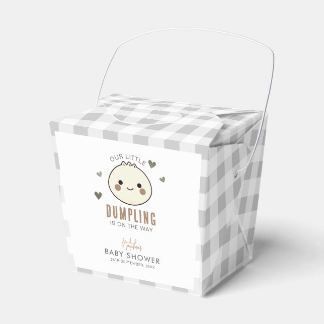 Vår lilla dubbning, Neutral Baby Shower Presentaskar (Framsidan Sidan)