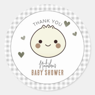 Vår lilla dubbning, Neutral Baby Shower Runt Klistermärke