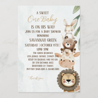 Vår lilla en baby shower-inbjudan inbjudningar